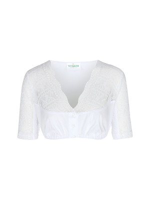 WENGER Dirndlbluse ANETTE weiss   46 damen