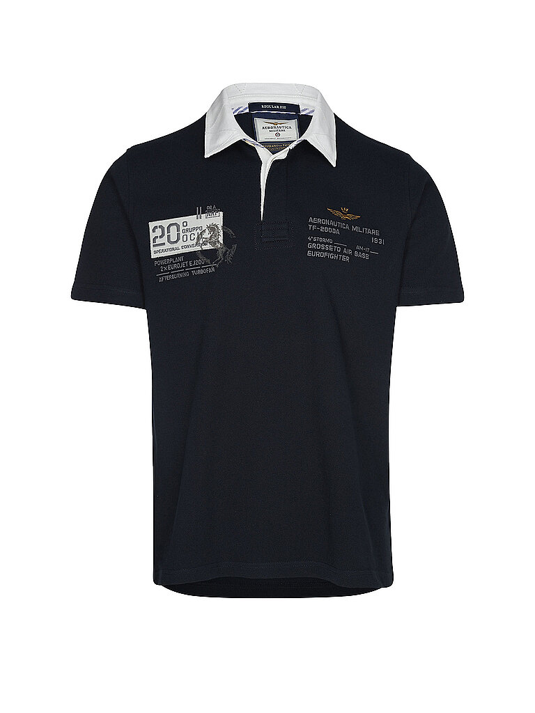 Aeronautica Militare Polo azul oscuro   L