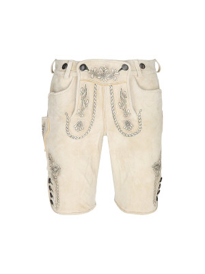 Beckert Pantalones de cuero crema   52