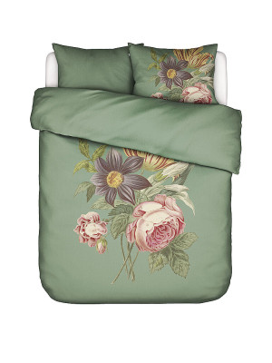 Essenza Ropa de cama de satén 2x 70x90cm / 200x200cm MADIA Basil Green oliva