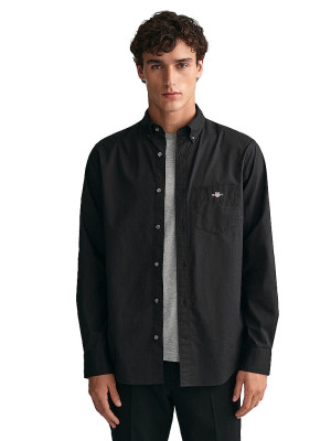 Gant Camisa de corte regular negro   XL