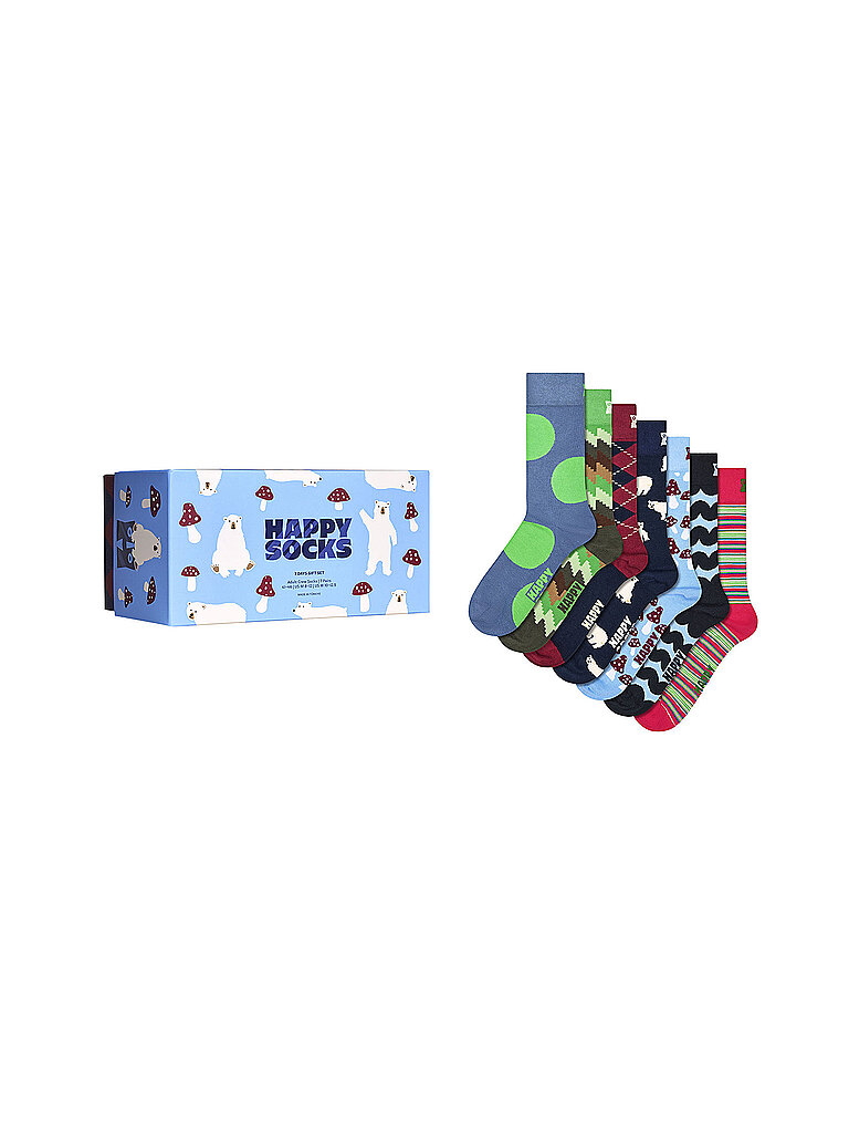 Happy Socks Set de calcetines para hombre SEVEN DAYS, paquete de 7, talla 41-46, verde verde