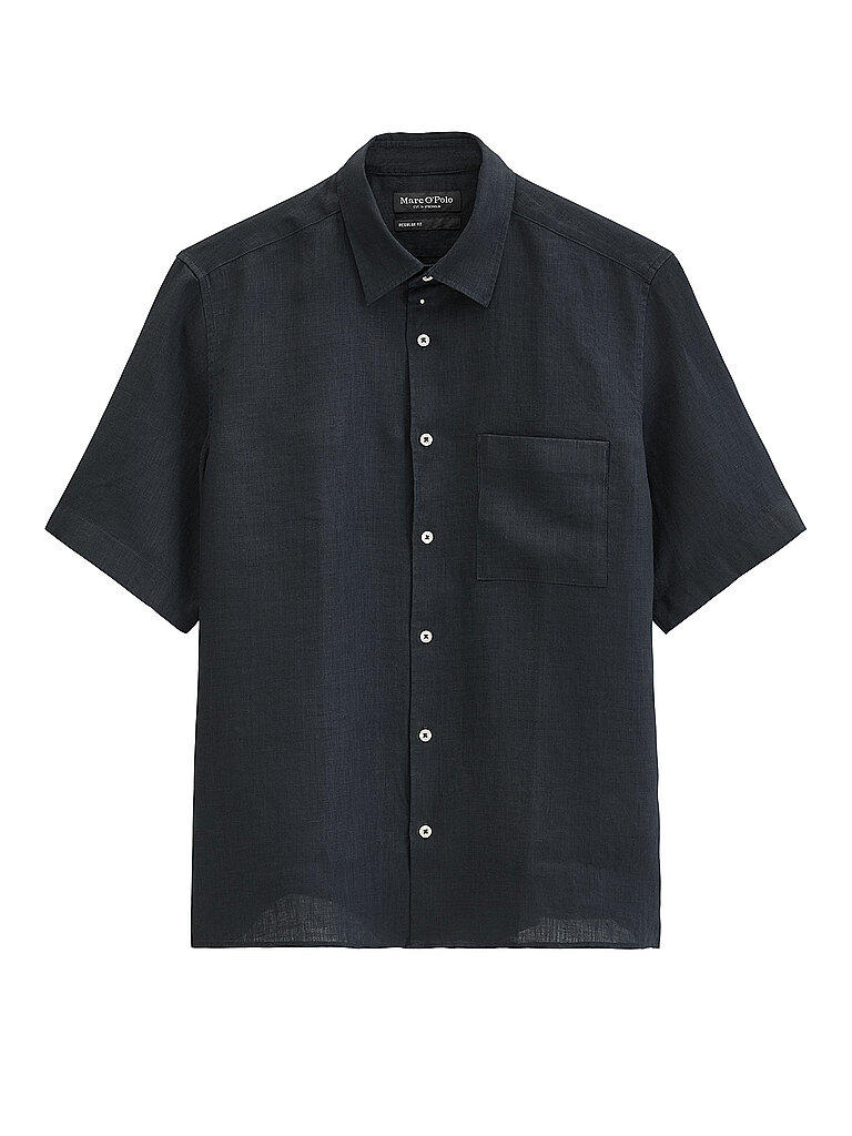 Marc O'Polo Camisa de lino azul oscuro   M