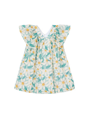 Mayoral Vestido de niña turquesa   98