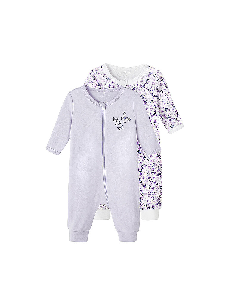 Name It Pijama Entero de Bebé Paquete de 2  PURPLE FLOWER morado   74