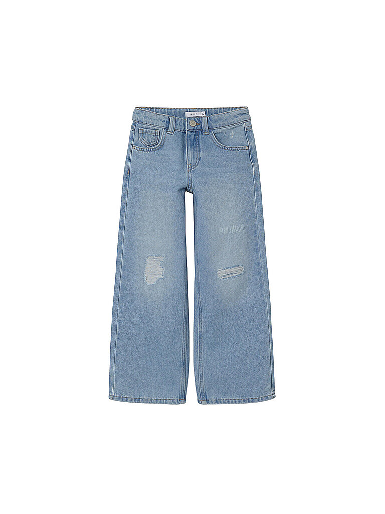 Name It Vaqueros de cintura alta y pernera ancha NKFROSE para niña azul claro   152