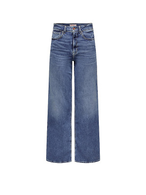 Only Vaqueros de talle alto y pernera ancha ONLMADISON azul   L/L34