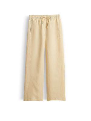 Opus Pantalón de lino Wide Leg MILENI RESORT crema   40