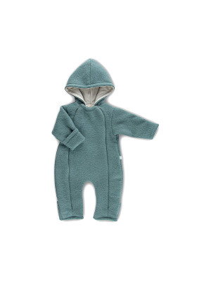 Popolini Baby Wollfleece Overall verde oscuro   50-56