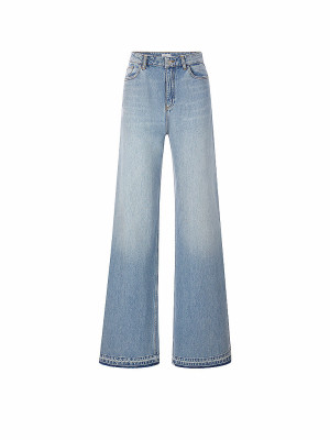 Richroyal Jeans de corte acampanado azul   30/L32