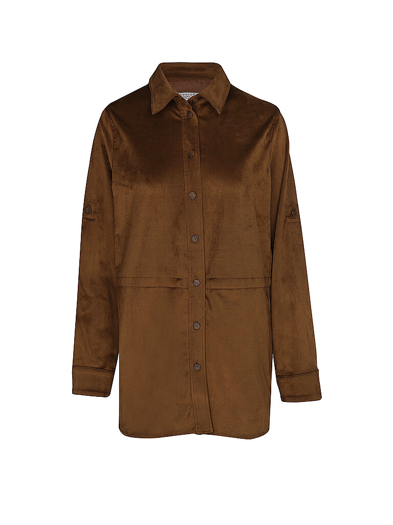 Urbancode London Chaqueta de efecto piel marrón   M