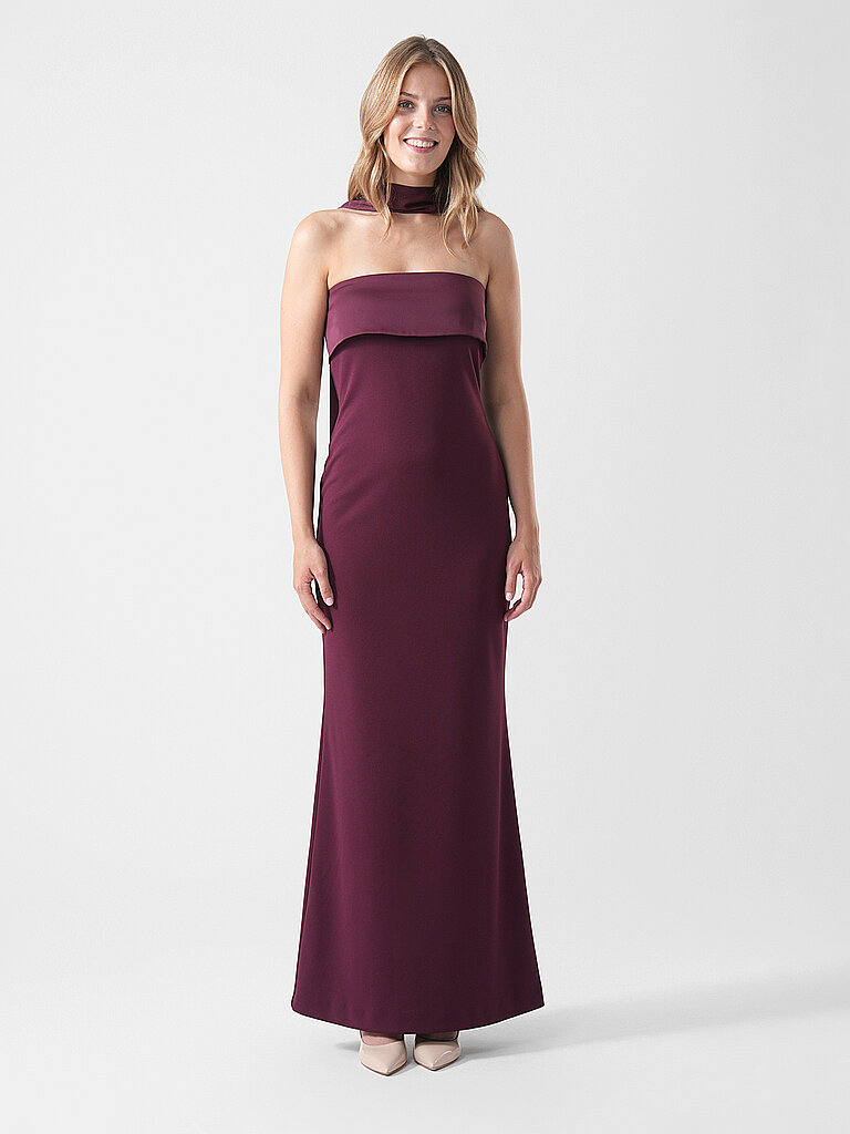 Vera Mont Vestido de noche rojo oscuro   34