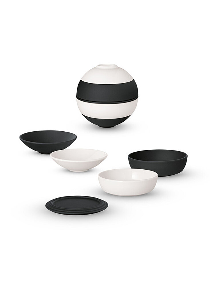Villeroy & Boch La Petite Boule BLACK&WHITE ICONIC 5 piezas negro