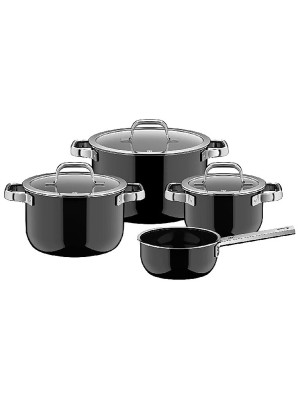 Wmf Juego de ollas de 4 piezas FUSIONTEC MINERLA PRO Black negro