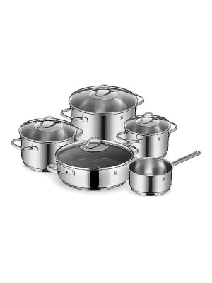 Wmf Juego de ollas de 5 piezas con tapa de cristal PROVENCE-PLUS Cromargan plata