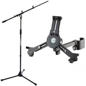 K&M 19791 Tablet-PC-Halter mit Mikrofonständer