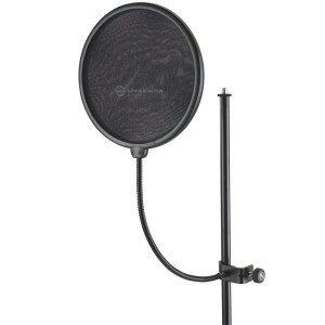 K&M 23966 Popschutz Popkiller Large 200mm, schwarz
