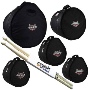 Ahead Armor ARSET-5 Drum Case Set Rock mit Schlagzeugstöcken