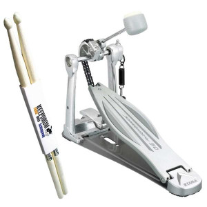 Tama Fußmaschine HP310L Speed Cobra mit Schlagzeugstöcken