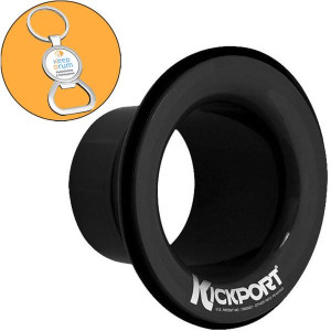 Kickport KP2-BL Bassdrum Kick-Booster Schwarz mit Flaschenöffner