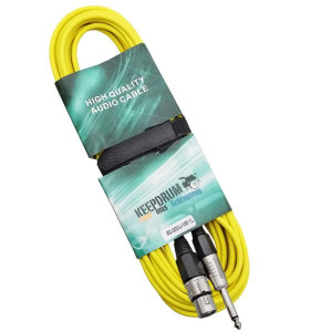 keepdrum MC003XJ 10m Mikrofonkabel Gelb Klinke-XLR