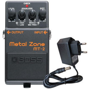 Boss MT-2 Metal Zone Distortion Pedal mit Netzteil