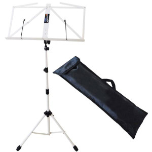keepdrum MUS3WH Notenständer Weiss mit Tasche