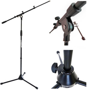 keepdrum MS106 BK Mikrofonständer mit Galgen