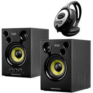 Hercules DJ Monitor 42 Monitor-Boxen mit Kopfhörer