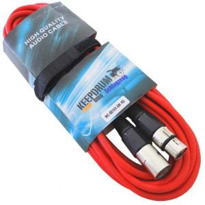keepdrum MC-001XX RD 6m Mikrofonkabel XLR Rot