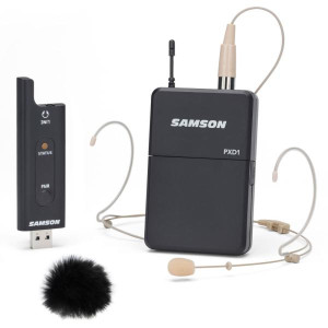 Samson Drahtlos-System XPD2 Headset-Mikrofon mit Windschutz