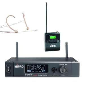 Mipro ACT-616 mit Taschensender und Headsetmikrofon