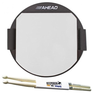 Ahead AKPP Practice Pad 5 Knee Pad mit keepdrum Schlagzeugstöcke