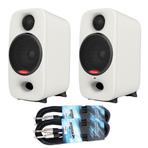 Nux Studio-Monitore Axon 3 Lautsprecher Weiss mit Klinken-Kabel