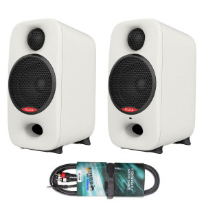 Nux Studio-Monitore Axon 3 Lautsprecher Weiss mit Kabel