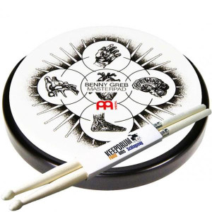 Meinl Practice Pad Benny Greb 6 Zoll mit Drumsticks 1 Paar