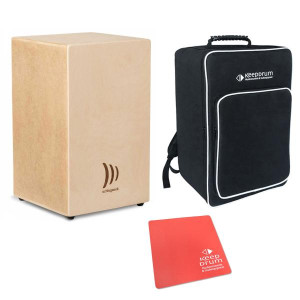 SchlagwerkCajon Bausatz  CBA20S mit Tasche und Pad rot