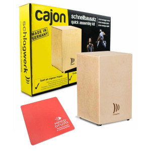 Schlagwerk Cajon Bausatz  CBA20S mit Sitzpad Rot