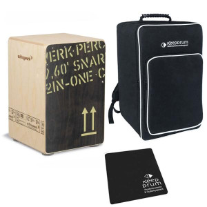Schlagwerk CP 403 BLK Cajon mit Tasche u. Sitzpad