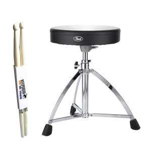 Pearl Schlagzeughocker D-730S mit Schlagzeugstöcken