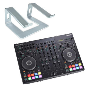 Roland DJ-707M DJ-Controller mit Ständer Silber