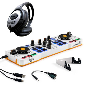 Hercules DJ Control Mix Controller mit Kopfhörer