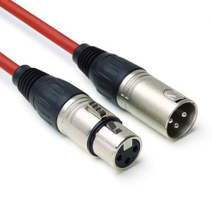 keepdrum DMX004 RD DMX Kabel Rot 3-pol XLR 3m