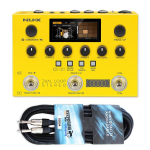 Nux Effektgerät Dual Loop Stereo Looper-Pedal mit Kabel