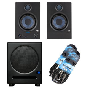Presonus Eris 4.5BT Bluetooth-Boxen 2nd Gen mit Eris Sub 8 BT und Klinkenkabel