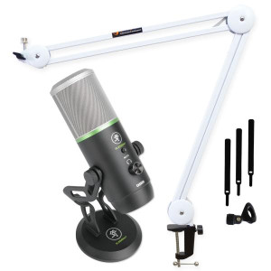 Mackie USB-Mikrofon EM-Carbon mit Gelenkarm Weiss