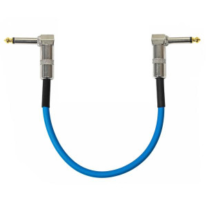 keepdrum GC028 Patchkabel Klinke Winkel 30cm Blau