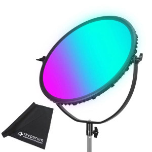 Neewer Videoleuchte GR18C Rundes LED Panel RGB 18 Zoll mit Mikrofasertuch