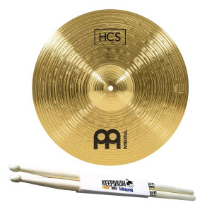 Meinl HCS 16 Crash Becken mit keepdrum Schlagzeugstöcke