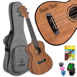 Cascha Ukulele HH-2036 Konzert Ukulele mit personalisierter Gravur